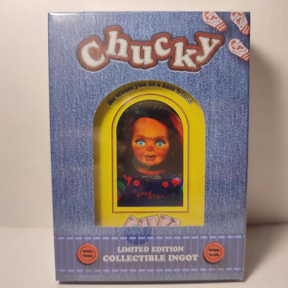 Chucky Limited Edition Metal Ingot Spell Card Official Movie Collectible - Picture 1 of 4